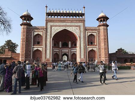 "Entrance to the Taj Mahal, Agra, Uttar Pradesh, India, Asia" View Large Photo Image Stock Image - "Entrance to the Taj Mahal, Agra, Uttar Pradesh, India, Asia". Fotosearch