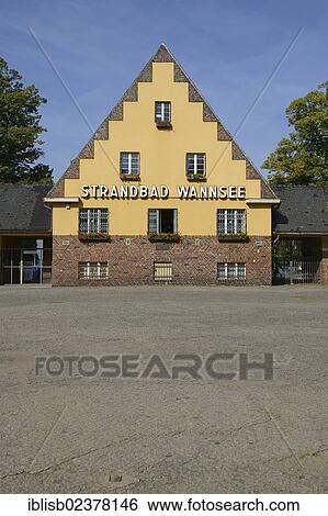 "Entrance, Wannsee open-air lido, built in 1920, Zehlendorf, Berlin, Germany, Europe" View Large Photo Image Stock Photograph - "Entrance, Wannsee open-air lido, built in 1920, Zehlendorf, Berlin, Germany, Europe". Fotosearch