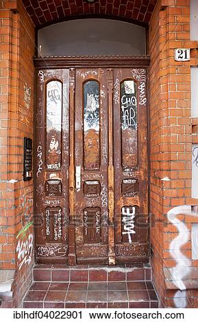 "Entrance with graffiti, Linden, Hanover, Lower Saxony, Germany, Europe" View Large Photo Image Stock Image - "Entrance with graffiti, Linden, Hanover, Lower Saxony, Germany, Europe". Fotosearch