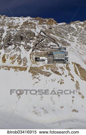 "Environmental Research Station Schneefernerhaus, Zugspitze Mountain, Wetterstein Mountains, Alps, Garmisch-Partenkirchen, Upper Bavaria, Bavaria, Germany, Europe" View Large Photo Image Stock Photography - "Environmental Research Station Schneefernerhaus, Zugspitze Mountain, Wetterstein Mountains, Alps, Garmisch-Partenkirchen, Upper Bavaria, Bavaria, Germany, Europe". Fotosearch