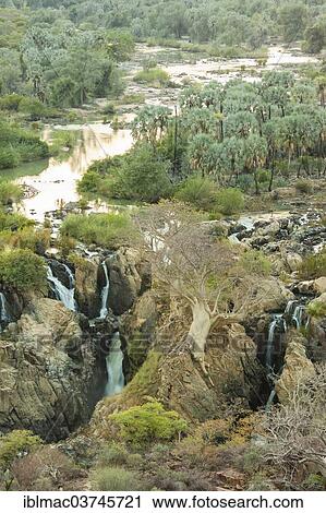 "Epupa Falls, Kunene river on the border between Namibia and Angola, Kunene Region, Namibia, Africa" View Large Photo Image Stock Image - "Epupa Falls, Kunene river on the border between Namibia and Angola, Kunene Region, Namibia, Africa". Fotosearch