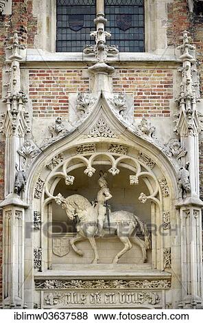 "Equestrian figure above the entrance to the Gruuthusemuseum, historic centre, UNESCO World Heritage Site, Bruges, Flemish Region, Belgium, Europe" View Large Photo Image Stock Photo - "Equestrian figure above the entrance to the Gruuthusemuseum, historic centre, UNESCO World Heritage Site, Bruges, Flemish Region, Belgium, Europe". Fotosearch