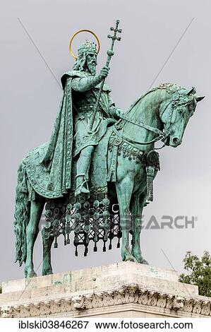 "Equestrian statue, monument to King Stephen I, on the castle hill, Budapest, Hungary, Europe" View Large Photo Image Stock Photo - "Equestrian statue, monument to King Stephen I, on the castle hill, Budapest, Hungary, Europe". Fotosearch