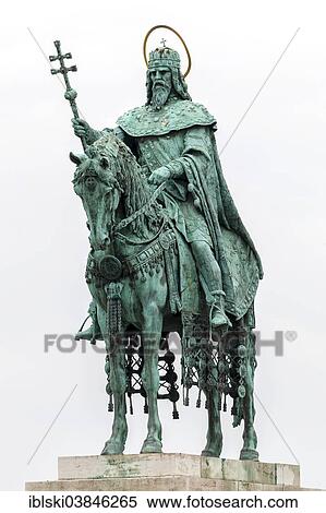 "Equestrian statue, monument to King Stephen I, on the castle hill, Budapest, Hungary, Europe" View Large Photo Image Stock Photography - "Equestrian statue, monument to King Stephen I, on the castle hill, Budapest, Hungary, Europe". Fotosearch