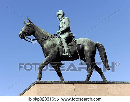 Stock Photography - "Equestrian statue of Carl Gustav Emil Mannerheim, Helsinki, Finland, Europe". Fotosearch