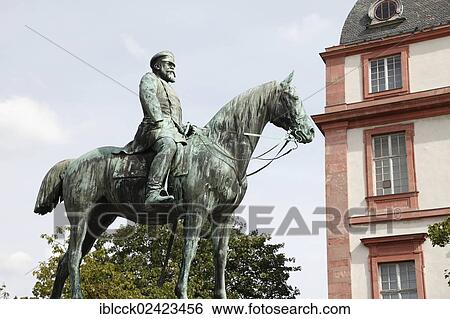 Equestrian statue of Grand Duke Ludwig IV, the Ducal Palace of Darmstadt at the back, Darmstadt, Hesse, Germany, Europe View Large Photo Image Stock Photograph - Equestrian statue of Grand Duke Ludwig IV, the Ducal Palace of Darmstadt at the back, Darmstadt, Hesse, Germany, Europe. Fotosearch
