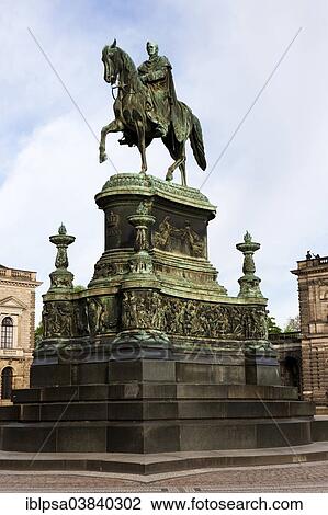 "Equestrian statue of King Johann on Theaterplatz square, Dresden, Saxony, Germany, Europe" View Large Photo Image Stock Image - "Equestrian statue of King Johann on Theaterplatz square, Dresden, Saxony, Germany, Europe". Fotosearch