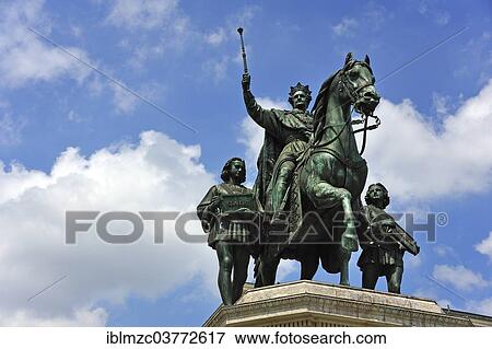 "Equestrian statue of Louis I or Ludwig I, King of Bavaria, Munich, Bavaria, Germany, Europe" View Large Photo Image Stock Photo - "Equestrian statue of Louis I or Ludwig I, King of Bavaria, Munich, Bavaria, Germany, Europe". Fotosearch