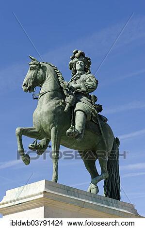 "Equestrian statue of Louis XIV, King of France and Navarre, the Sun King, Versailles Palace, UNESCO World Heritage Site, Region Ile-de-France, Departement Yvelines, France, Europe" View Large Photo Image Picture - "Equestrian statue of Louis XIV, King of France and Navarre, the Sun King, Versailles Palace, UNESCO World Heritage Site, Region Ile-de-France, Departement Yvelines, France, Europe". Fotosearch