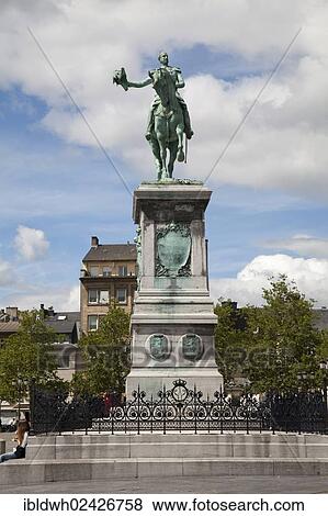 Stock Photo - "Equestrian statue of William II on Place Guillaume II, City of Luxembourg, Luxembourg, Europe, PublicGround, Europe". Fotosearch