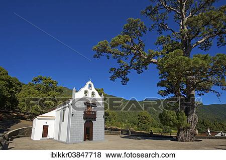 Stock Photo - "Eremita Virgel del Pino pilgrimage church, La Palma, Canary Islands, Spain, Europe". Fotosearch