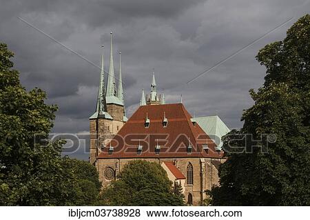 "Erfurt Cathedral, Erfurt, Thuringia, Germany, Europe" View Large Photo Image Stock Photo - "Erfurt Cathedral, Erfurt, Thuringia, Germany, Europe". Fotosearch