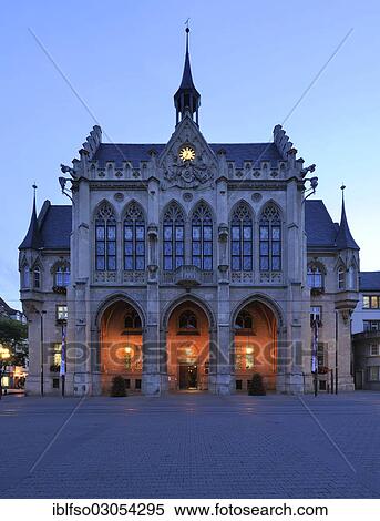"Erfurt town hall, early morning, dawn, Erfurt, Thuringia, Germany, Europe" View Large Photo Image Stock Photography - "Erfurt town hall, early morning, dawn, Erfurt, Thuringia, Germany, Europe". Fotosearch