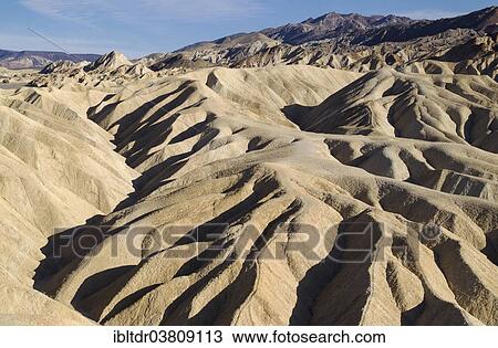 "Eroded badlands in the Gower Gulch seen from Zabriskie Point, Death Valley National Park, California, USA" View Large Photo Image Stock Image - "Eroded badlands in the Gower Gulch seen from Zabriskie Point, Death Valley National Park, California, USA". Fotosearch