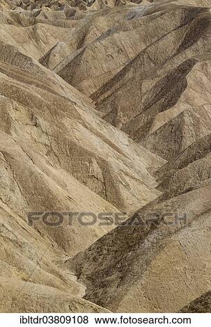 Stock Photo - "Eroded badlands in the Gower Gulch seen from Zabriskie Point, Death Valley National Park, California, USA". Fotosearch