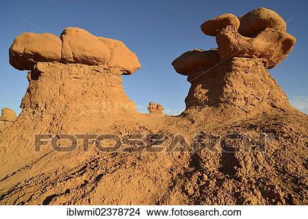 "Eroded hoodoos and Entrada Sandstone rock formations, Goblins, Goblin Valley State Park, San Rafael Reef Desert, Utah, Southwestern USA, USA" View Large Photo Image Picture - "Eroded hoodoos and Entrada Sandstone rock formations, Goblins, Goblin Valley State Park, San Rafael Reef Desert, Utah, Southwestern USA, USA". Fotosearch