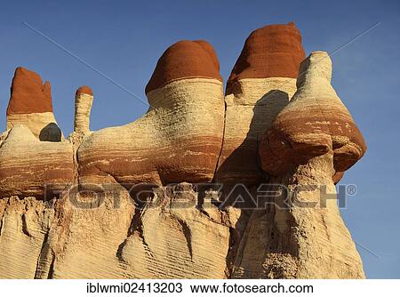 Eroded hoodoos and rock formations discolored by minerals, Blue Mosquito Canyon, Coal Mine Mesa, Painted Desert, Hopi Reservation, Navajo Nation Reservation, Arizona, Southwest, United States of America, USA View Large Photo Image Stock Image - Eroded hoodoos and rock formations discolored by minerals, Blue Mosquito Canyon, Coal Mine Mesa, Painted Desert, Hopi Reservation, Navajo Nation Reservation, Arizona, Southwest, United States of America, USA. Fotosearch
