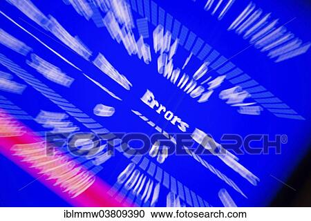 Error message on a blue screen View Large Photo Image Stock Image - Error message on a blue screen. Fotosearch