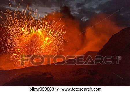 "Eruption of Mount Yasur volcano, Tanna Island, Vanuatu, Oceania" View Large Photo Image Stock Photo - "Eruption of Mount Yasur volcano, Tanna Island, Vanuatu, Oceania". Fotosearch
