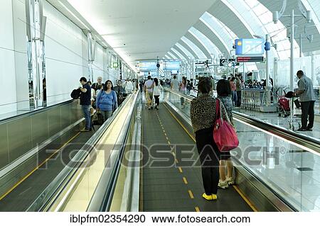"Escalator at Dubai International Airport, United Arab Emirates, Western Asia, Asia" View Large Photo Image Stock Image - "Escalator at Dubai International Airport, United Arab Emirates, Western Asia, Asia". Fotosearch