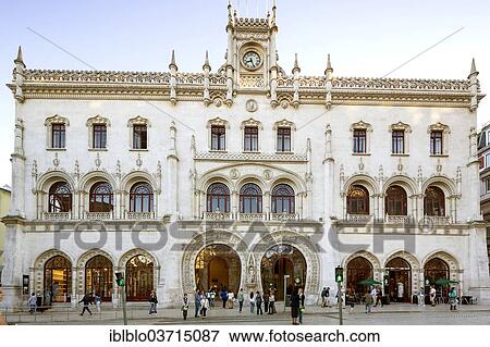 "Estacao de Caminhos de Ferro do Rossio, Lisbon Rossio Railway Station, Lisbon, Lisbon District, Portugal, Europe" View Large Photo Image Stock Photo - "Estacao de Caminhos de Ferro do Rossio, Lisbon Rossio Railway Station, Lisbon, Lisbon District, Portugal, Europe". Fotosearch