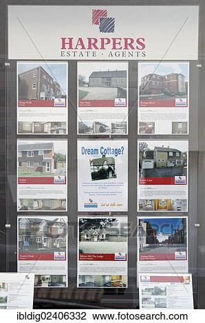 "Estate agents window, United Kingdom, Europe" View Large Photo Image Stock Image - "Estate agents window, United Kingdom, Europe". Fotosearch