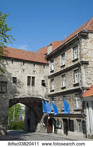 Stock Image - "Estonian Maritime Museum and Great Coastal Gate of the city walls, Tallinn, Estonia, Baltic States, Europe". Fotosearch