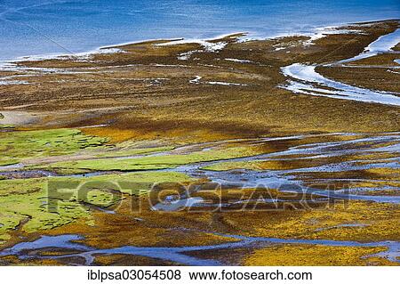 Stock Photo - "Estuary at low tide, Isle of Skye, Scotland, United Kingdom, Europe". Fotosearch