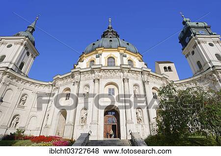 Stock Photo - "Ettal Abbey, Benedictine monastery church, Ettal, Upper Bavaria, Bavaria, Germany, Europe". Fotosearch