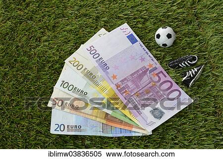 "Euro bills, football, soccer shoes" View Large Photo Image Stock Photography - "Euro bills, football, soccer shoes". Fotosearch