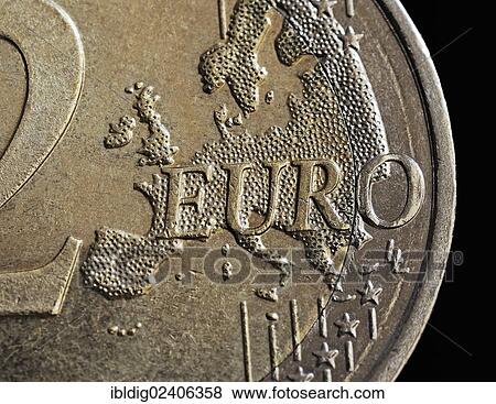 Stock Photo - "Euro coin, close up". Fotosearch