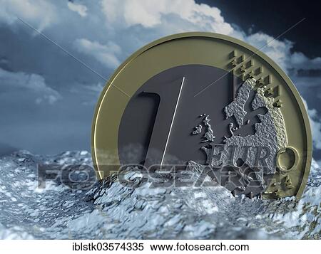 "Euro coin in water, Germany, Europe" View Large Photo Image Stock Photography - "Euro coin in water, Germany, Europe". Fotosearch