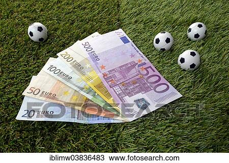"Euro notes, soccer balls" View Large Photo Image Stock Image - "Euro notes, soccer balls". Fotosearch