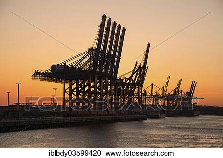 "EUROGATE container terminal in the Port of Hamburg at sunset, Waltershof, Hamburg, Hamburg, Germany, Europe" View Large Photo Image Stock Image - "EUROGATE container terminal in the Port of Hamburg at sunset, Waltershof, Hamburg, Hamburg, Germany, Europe". Fotosearch