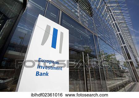 Stock Photograph - "European Investment Bank, EIB, European quarter, Kirchberg-Plateau, Luxembourg City, Europe". Fotosearch