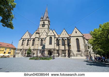"Evangelical church, Piata Huet, Sibiu, Romania, Europe" View Large Photo Image Picture - "Evangelical church, Piata Huet, Sibiu, Romania, Europe". Fotosearch