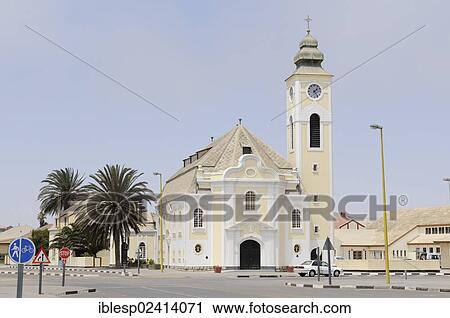 Evangelical Lutheran Church, Swakopmund, Namibia, Africa View Large Photo Image Stock Image - Evangelical Lutheran Church, Swakopmund, Namibia, Africa. Fotosearch