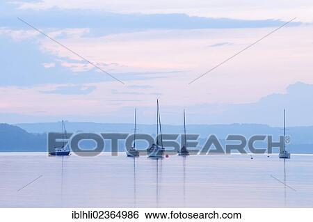"Evening at Lake Starnberg at St. Heinrich, Upper Bavaria, Bavaria, Germany, Europe" View Large Photo Image Stock Photograph - "Evening at Lake Starnberg at St. Heinrich, Upper Bavaria, Bavaria, Germany, Europe". Fotosearch