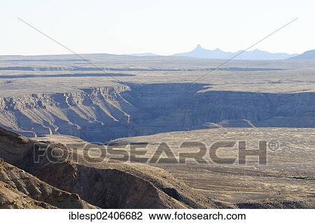 Stock Image - "Evening at the Fish River Canyon, Namibia, Africa". Fotosearch