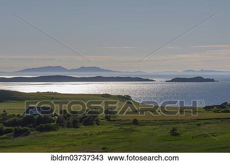 "Evening atmosphere with views over Strait Little Minch towards the Outer Hebrides, Stein, Isle of Skye, Inner Hebrides, Scotland, United Kingdom, Europe" View Large Photo Image Stock Image - "Evening atmosphere with views over Strait Little Minch towards the Outer Hebrides, Stein, Isle of Skye, Inner Hebrides, Scotland, United Kingdom, Europe". Fotosearch