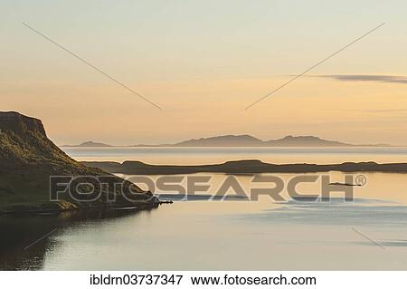 "Evening atmosphere with views over Strait Little Minch towards the Outer Hebrides, Stein, Isle of Skye, Inner Hebrides, Scotland, United Kingdom, Europe" View Large Photo Image Stock Photo - "Evening atmosphere with views over Strait Little Minch towards the Outer Hebrides, Stein, Isle of Skye, Inner Hebrides, Scotland, United Kingdom, Europe". Fotosearch