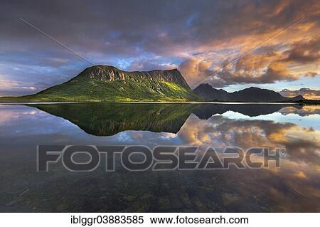 "Evening light at Vagspollen with Offersoykammen Mountain, near Valberget, Vestvagoya, Lofoten, Nordland, Norway, Europe" View Large Photo Image Stock Photography - "Evening light at Vagspollen with Offersoykammen Mountain, near Valberget, Vestvagoya, Lofoten, Nordland, Norway, Europe". Fotosearch