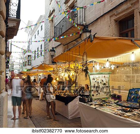"Evening market in Alaior, Menorca, Balearic Islands, Spain, Southern Europe, Europe" View Large Photo Image Stock Image - "Evening market in Alaior, Menorca, Balearic Islands, Spain, Southern Europe, Europe". Fotosearch