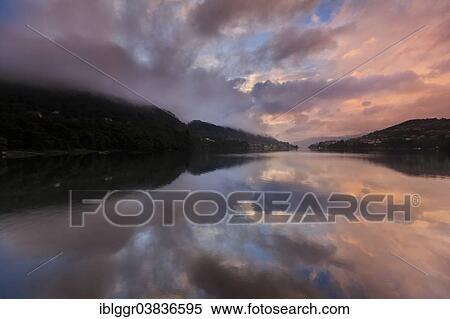 Stock Photography - "Evening mood at Ytre Arna, Sorfjord near Osteroy, Hordaland, Norway, Europe". Fotosearch