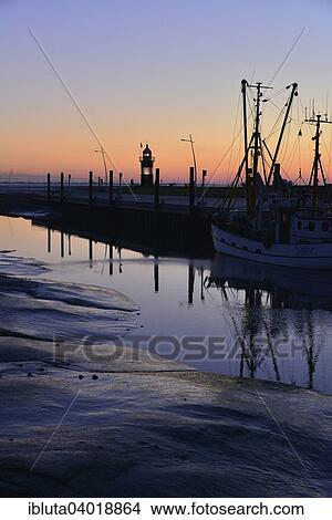 "Evening mood, dusk, harbour, North Sea resort of Wremen, Cuxhaven district, Lower Saxony, Germany, Europe" View Large Photo Image Picture - "Evening mood, dusk, harbour, North Sea resort of Wremen, Cuxhaven district, Lower Saxony, Germany, Europe". Fotosearch