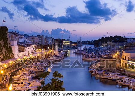 "Evening mood in the port of Ciutadella, Ciudadela, Menorca, Balearic Islands, Spain, Europe" View Large Photo Image Stock Photograph - "Evening mood in the port of Ciutadella, Ciudadela, Menorca, Balearic Islands, Spain, Europe". Fotosearch