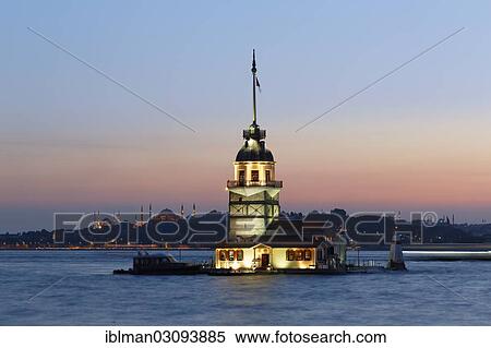 "Evening mood, Maiden's Tower or Leander's Tower, Kiz Kulesi in Bosphorus, Bosporus, Uskudar, Istanbul, asian and european side, Istanbul Province, Turkey, Asia" View Large Photo Image Stock Photography - "Evening mood, Maiden's Tower or Leander's Tower, Kiz Kulesi in Bosphorus, Bosporus, Uskudar, Istanbul, asian and european side, Istanbul Province, Turkey, Asia". Fotosearch