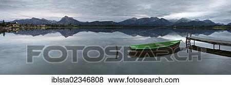"Evening mood on Lake Hopfensee in the Allgaeu near Fuessen, Bavaria, Germany, Europe, PublicGround, Europe" View Large Photo Image Stock Photo - "Evening mood on Lake Hopfensee in the Allgaeu near Fuessen, Bavaria, Germany, Europe, PublicGround, Europe". Fotosearch