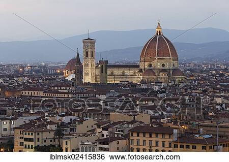 Evening on the Piazzale Michelangolo, overlooking the old town with the cathedral, Florence, Province of Florence, Tuscany, Italy, Europe View Large Photo Image Stock Photograph - Evening on the Piazzale Michelangolo, overlooking the old town with the cathedral, Florence, Province of Florence, Tuscany, Italy, Europe. Fotosearch