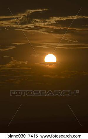 Stock Photography - "Evening sun in a cloudy sky, Limbach, Burgenland, Austria, Europe". Fotosearch